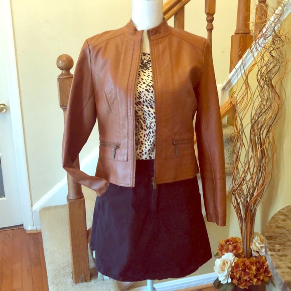 New York & Co. Faux Leather Jacket - Picture 3 of 8